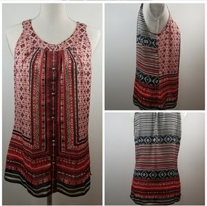 White House Black Market Sleeveless Top Red Tank perfect condition!